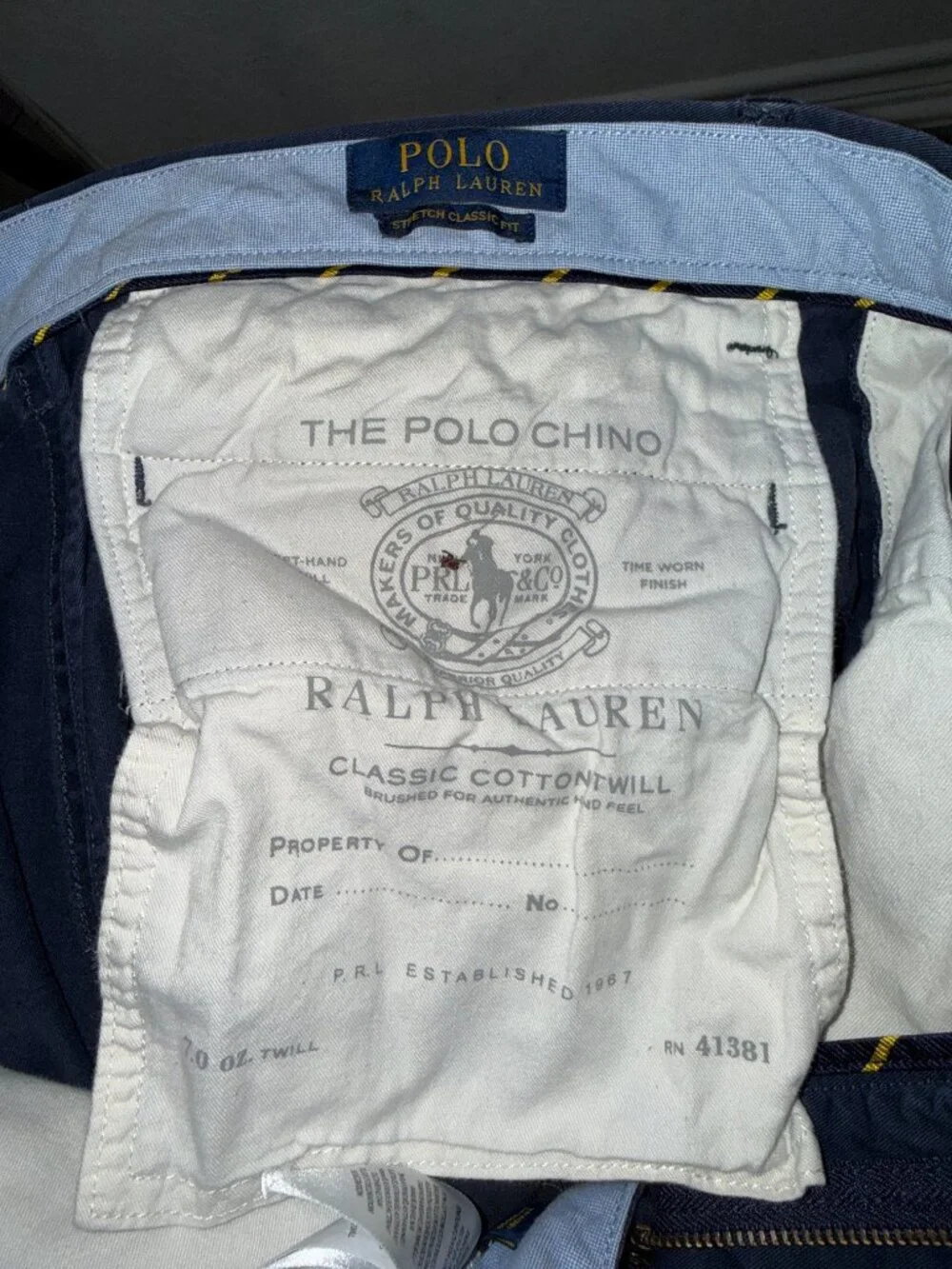 Polo Ralph Lauren Classic Fit Chino Shorts Navy Men's Size 32 8.5